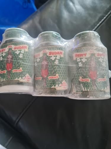 Bint El Sudan - Polvere profumata per il corpo, 30 ml, 3 flaconi di plastica, design tradizionale