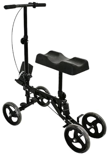 Andador de Rodilla con Asiento Taca Taca Adultos Ligero y Ajustable en Altura Caminadores para Lesiones de Piernas, Pies y Tobillos