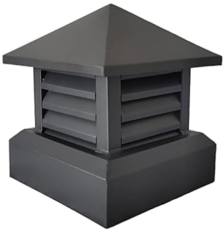 GOFQB Tapas de Conductos de Humos Cuadradas de Aleación de Aluminio Sombrero Chimenea Adecuada para Conductos de Chimeneas Exteriores, Ventilaciones Tejados(25x25cm/9.84x9.84in)