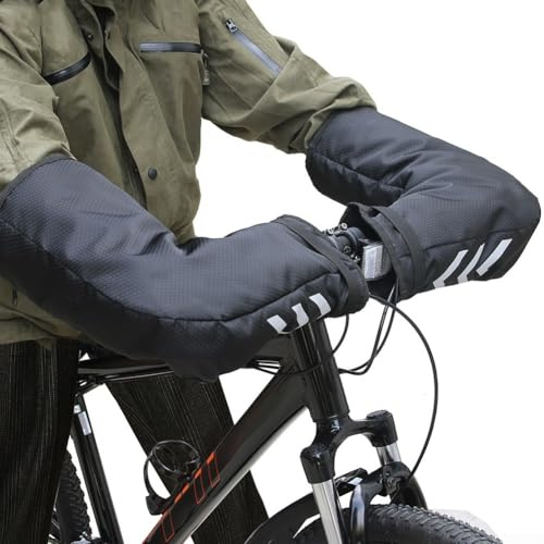 Vantar för cykelstyre, 1 par för kallt väder med reflekterande dynor designade för elektriska, berg och feta cyklar