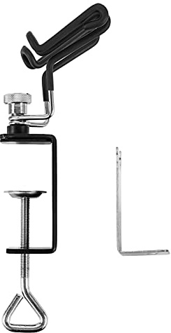 Fesjoy Högkvalitativt Airbrush-hållarställ Två-borsthållare Klämbordsställ för Att Hålla Borstar Säkert med Sidoställ för Airbrush-tryckregulator