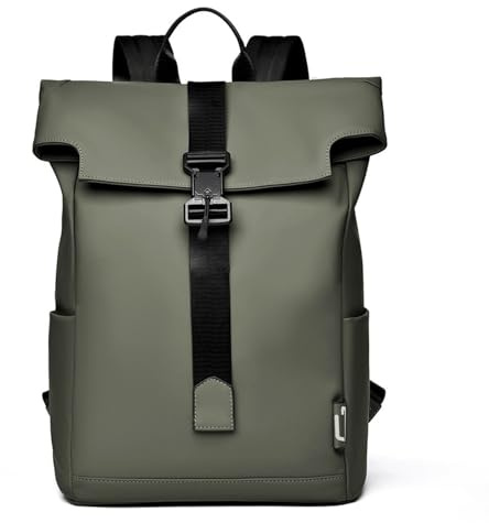 Mochila informal de viaje, impermeable, ligera, resistente, ideal para viajeros, excursionistas, actividades al aire libre y uso diario. (verde, talla única)