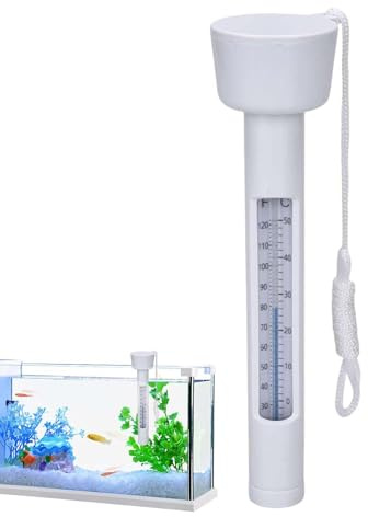 Pooltemperaturmätare Flytande - 0-50°C | Vattentät termometer för spa, akvarium, damm, flytande mätinstrument inomhus utomhus dusch termisk källa
