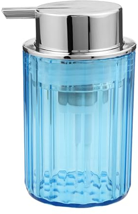 WRITWAA Skummande Tvålpump i Plast Återfyllbar Behållare med Randigt Mönster Läcksäker och Transparent Praktisk för Resor Badrum och Kök Multifunktionell Dispenser för Ansiktsrengöring