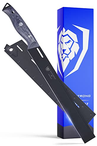 DALSTRONG Slicing & Carving Knife - 12 - Delta Wolf Series - Ultra-Thin & Zero Friction Blade - HC 9CR18MOV Steel - Black Titanium Nitride Coating - G10 Camo Handle - Leather Sheath