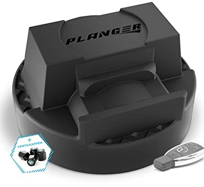 PLANGER® - Daimnd Pad Flat - Rubber Jack Pad for Mercedes Benz Trolley Jack, Vehicle Lift and Axle Stand - Protects Your Car, SUV + Valve Cap
