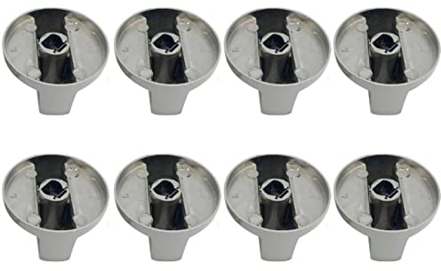 8-stycksspisknoppar, 6 Mm Roterande Gasspisströmbrytare i Metall, Vridknappsats för Ugn, Kontrollknappar för Spisspis, Robusta Ersättningsknappar för Köksspismaskin, Lätt Att Installera