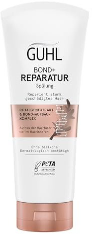 Guhl BOND + REPARATUR Spülung - Inhalt: 200 ml - Repariert stark geschädigtes Haar - Aufbau der Haarfaser tief im Haarinneren - Ohne Silikone - Mit Rotalgenextrakt