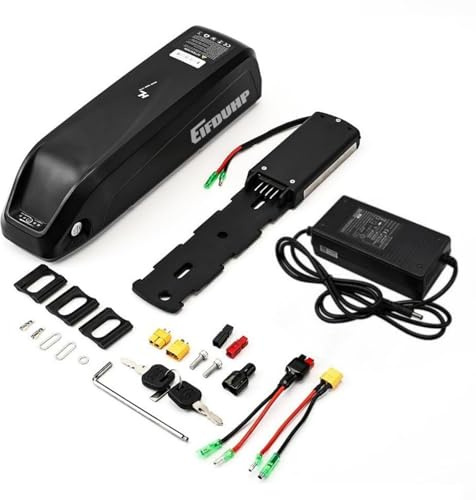 Batteria per Bicicletta Elettrica, Batteria Ebike 36V 48V / 22.5Ah-10Ah per 250W Motore Bici, con Base 4Pin/5Pin, Caricabatterie e Blocco Sicurezza (36V 10AH per 50-250W,con Borsa Batterie)