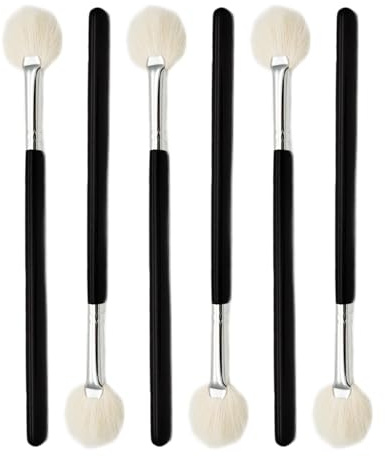 Ksvsonrvi 6 st överstrykningspennor för ansiktsmarkering, polering och blandning med pulverkräm, rouge highlighter applikator sminkverktyg