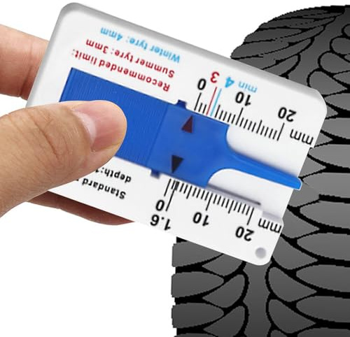 Medidor de profundidad de la banda de rodadura del neumático,Medidor de profundidad de la banda de rodadura del neumático | Herramienta de calibre de de de 0-20 mm, portátil de f