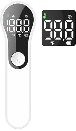 Termómetro de frente para adultos, termómetro infrarrojo digital | Termómeťro paŕa bebés sin contacto, termómetrō sin contacto con modo 2 en 1 para frente y objetos | Preciso e higiénico