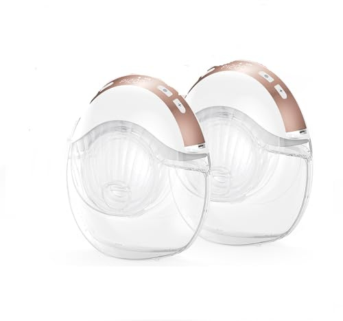 Haokoo Electric Breast Pump Wearable - Discreet Hands Free Breast Pump Portable for Mom, BPA Free, Never Leak, 3 Modes 12 Levels, More Fit in Bra, Travel, Office, Home Breastfeeding
