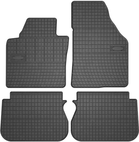 MOTOS Gummimatten Auto Fussmatte passend für Volkswagen Caddy III 2003-2020 1. und 2. Sitzreihe Verbessern Sie Ihren Reisekomfort mit Antirutschmatte Auto- Allwetter fußmatten Auto, Schutz vor Verschm