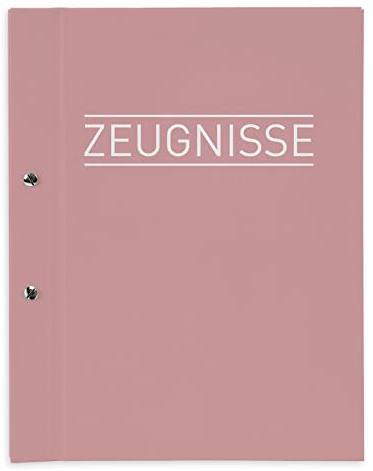 itenga Zeugnismappe mit Buchschrauben pastell rosa erweiterbar für Kinder Jugendliche Erwachsene Mädchen