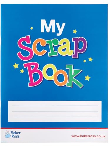 Baker Ross FX830 Large Scrap Books - Pack of 3 Books, 32 Pages, 290mm x 375mm, 100gsm, Scrapbooking, Drawing, Art & Craft Supplies