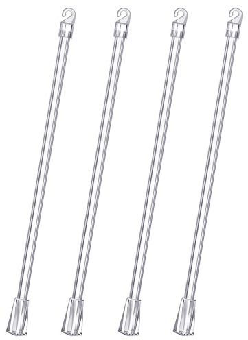 Bacchette per Tende, 4 Pcs 30cm Aprifinestra per Tende Veneziane, Asta Tiratenda per Tapparelle per Finestre, Apritende Tiranti per Tende, Aprivetri per Tenda Veneziana Interni, con Gancio e Maniglia