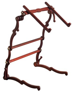 Stickständer Bodenstehende Stickhalterung aus rotem Birnenholz, verstellbarer Winkel-Kreuzstichhalterung, geeignet für Handwerkskunst