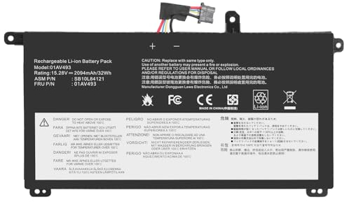 ASUNCELL 15.2V/32Wh 01AV493 Laptop-Akku für Lenovo ThinkPad T570 T580 P51s P52s Series Notebook 01AV493 00UR890 00UR891 00UR892 SB10L84123 SB10L84122 SB10L84121 4ICP6/38/65 4ICP6/38/64