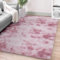 FVVRAX Bereich Teppiche für Schlafzimmer Wohnzimmer, Tie-Dyed rosa flauschig Fuzzy Shag Shaggy Teppich weichen Plüsch Teppich, 140x200 cm Indoor-Boden Teppich für Kinder Home Decor Ästhetik