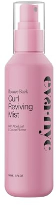 Eva NYC Lightweight Curl Reviving Mist - Anti-Frizz, Hydrate + Define Curls - Non-Sticky Dewy Spray to Revive Fallen Strands with Aloe Leaf + Cactus Flower - Sulfate Free - Melon Scent - 5 fl oz