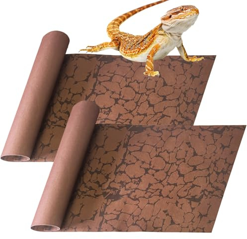 BNOSDM 2 PCS Reptile Carpet Mat Terrarium Liner Bedding Reptile Cage Mat Supplies for Tortoise Lizard Leopard Gecko Snake Chameleon 39.4 x 19.7