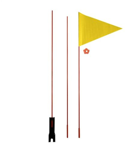 Bandera de seguridad para bicicletas,Mástil de bandera ajustable para bicicleta - Bandera de seguridad para remolque de bicicleta, altura ajustable y resistente a desgarros, para ciclismo y actividade