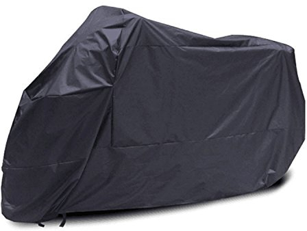 logei®Funda para Moto Impermeable Cubierta para Motocicleta contra Suciedad Lluvia Viento Frío,Negro (XXL：245 x 105 x 125cm)