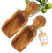 2x HOFMEISTER® Schäufelchen Olivenholz Dosierlöffel Gewürzschaufel - auffällige Maserung im Holz - Geschenk Küche Einzug - 6,5 cm