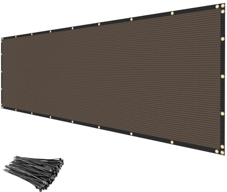 INFRANGE Privacy Fence Screen 4' x 50' Heavy Duty Fencing Cover Mesh Windscreen Cloth for Outdoor Garden Patio Backyard Chain Link Fence Brown