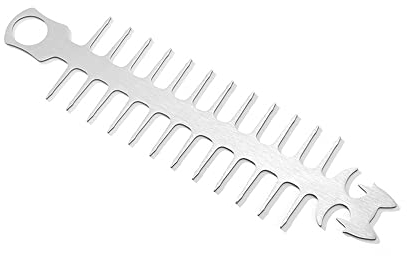 Roasting Fork Outdoor Camping Picnic BBQ Fork Stainless Steel Fish Bone Shape Barbecue Food Forks Skewers Barbecue Ra