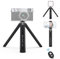 K&F Concept 20cm Metal Mini Tripod for Camera Phone, 1/4 Inch Screw Desktop Tabletop Stand with Phone Holder and Bluetooth Remote Control, Load up to20kg with 2 Levels of Height Adjustment, MS05