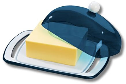 3 PAGEN® Butterdose blau – ideal für den Frühstückstisch – Aufbewahrung für Butter – Butterbox aus Kunststoff für lange Frische