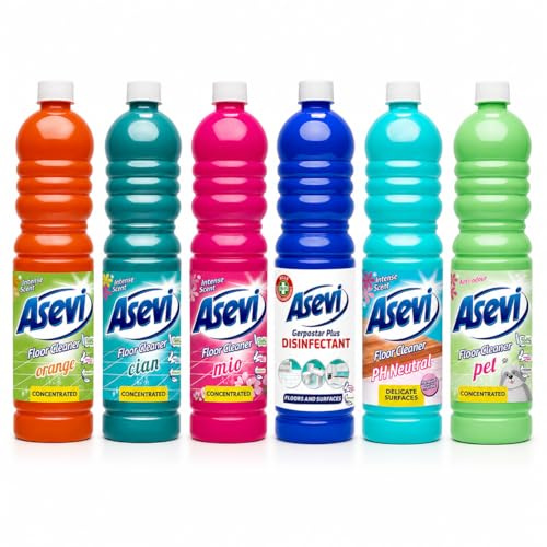 Asevi Floor Cleaner Bundle (6 x 1L) Concentrated Spanish Cleaning Products