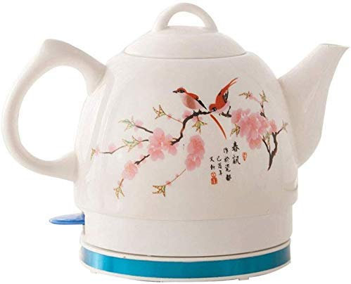 HFERTSCN Kettles Kettle Electric Cordless | Tea Pot di Ceramica | 1l | 1000W | Spegnimento Automatico e Protezione a sede a ebollizione Veloce FANDIAO