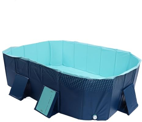 Dog Pool,Foldable Dog Pet Bath Pool,Thickened Kids Toddler Pool Bathing Tub, Portable Collapsible Dog Pet Pool for Puppy Small Medium Large Dogs Cats Kids Outdoor Backyard Swimming 6.9ft