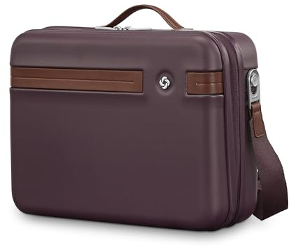 Samsonite Virtuosa Hardside Train Case, Crossbody Travel Makeup Case with Removable Strap, Merlot, One Size, Virtuosa Hardside Train Case