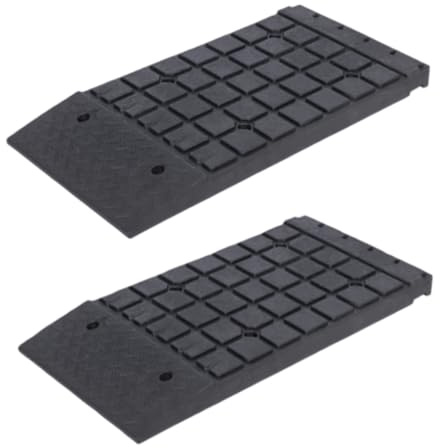 bimiti 2 Pack Low Profile Car Scissor Lift Up Ramp Extension Riser | Rubber Ramps Set of 2