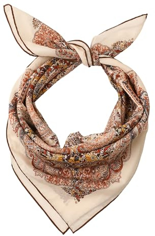 Prettystern silke- och bomullsscarf 65 x 65 cm för kvinnor och män – fyrkantig halsduk elegant lätt perfekt för sommar och vår, 65/65cm, laminato a mano