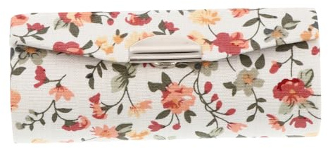 GALPADA Astuccio per Rossetto Floreale Retrò con Specchio, Custodia Portarossetto da Donna Decorata con Ricamo Floreale, Porta Rossetto Compatto per Viaggio e Impiego Quotidiano
