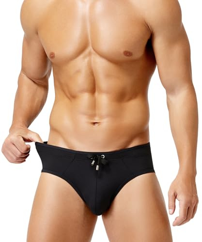 Arjen Kroos Slip de Bain Homme Rayé - Maillot de Bain Homme avec Poche 3D - Boxer de Plage Ajustable - Idéal pour Piscine, Plage, Vacances