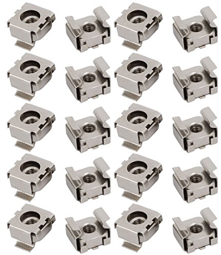 sourcingmap 20 pcs écrou cage M4 en acier au carbone nickelé pour serveur étagère armoire