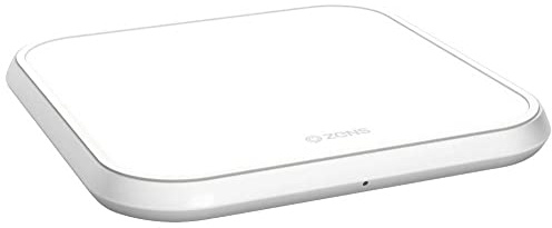 Zens QI wireless aluminum charger 10W, Supports Apple & Samsung Fast Charge, for iPhone 12/12 Pro Max/11/X/XR/XS/8 | QI Android Phone | AirPods 2/Pro, Dutch Design, Braided USB-C Cable + Adapter