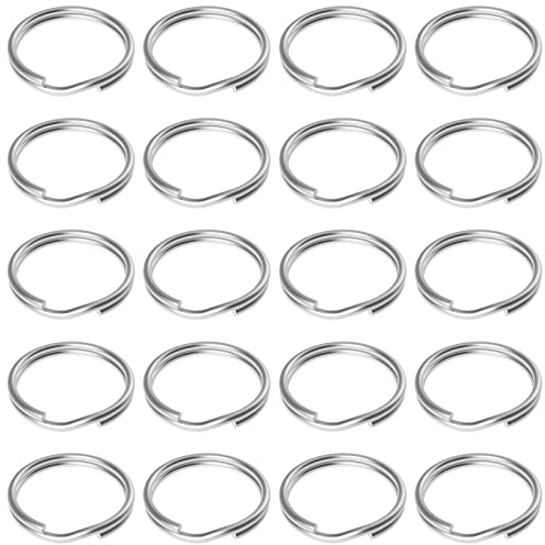 Uniclife 100 Stück 15 mm Schlüsselringe Schlüsselanhänger Mini-Split-Biegeringe mit Doppelschlaufen, kleine Metallringe, für Schmuck, Halsketten, Armbänder, Ohrringe, Basteln, Ornamente und DIY-Kunst