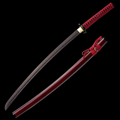 Katana in palissandro naturale, spada samurai in legno fatta a mano con fodero, Bokken da 103 cm per esposizione, collezione cosplay e addestramento Kendo-I