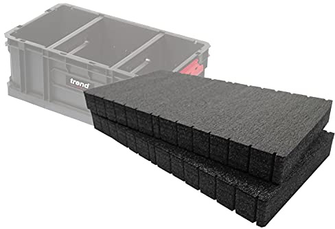 Shadow Foam Easy Peel – Skuminlägg för Trend Tote 200 och trendig verktygslåda 200 [Svart 50 mm dubbelpack] Skär och skala av skuminlägg för verktygsorganisation, Kaizen, 5s, verktygsförvaring och förvaringslådor