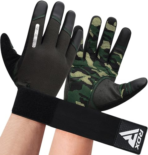 RDX Weight Lifting Gloves with Wrist Support -Touch Screen Full Finger Gym Workout, Anti Slip Padded Grip, Adult & Kids Men Women Fitness Training Powerlifting Bodybuilding HIIT Exercise Weightlifting