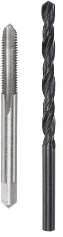 sourcing map Metric Tap and Drill Bit Set, M5 x 0.8 Thread Tap & 4.2mm Black Oxide Twist Drill Bit, Straight Flute Tap Tapping Threading Repair Tool Kit