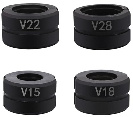 Pince à sertir pour tube en cuivre - Profil V - 15/18/22/28 mm - Inserts de sertissage - Mâchoires de sertissage pour tuyaux en cuivre