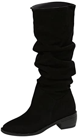 Stivali Country donnaStivali Texani Donna Estivi Fashion Lunghi con Cerniera Laterale E Lacci Motivo Stampato a Giardino Impermeabili Stivali Westernstivali Gambale XXL